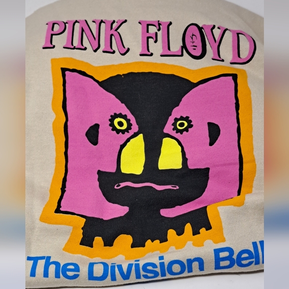 Junk Food Tees Beige Pink Floyd Hoodie Size Small - Picture 5 of 7